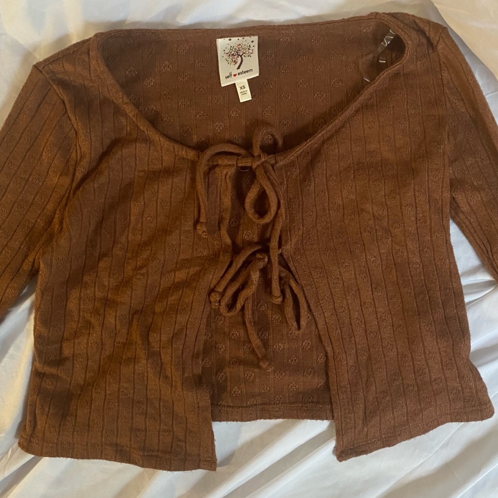 front tie cardigan - Picture 3 of 3